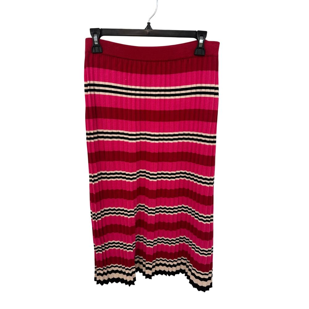 ANTHROPOLOGIE Dolan Dora Knit Striped Stretch Midi Skirt // M